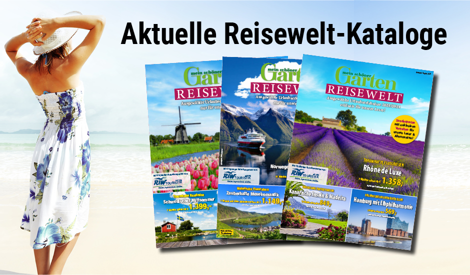 Aktuelle Reisewelt-Kataloge