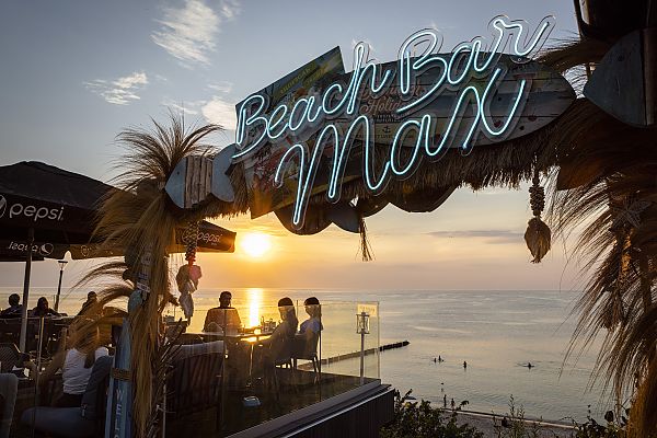 Sonnenuntergang Strandbar