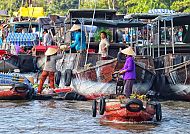 Schwimmender Markt in Vietnam