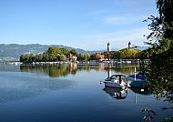 Lindau, Idyllische Seelandschaft in Lindau am Bodensee.