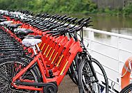 Fahrräder an Bord, Fahrräder an Bord für die Drei-Flüsse-Tour: Neckar, Rhein & Main., Fahrräder auf einem Schiff bei der Drei-Flüsse-Tour 2026.