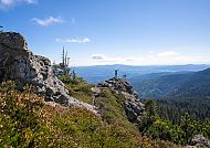 Wandern Großer Arber, Gipfelglück am Großen Arber im Bayerischen Wald., Gipfelglück am Großen Arber im Bayerischen Wald.