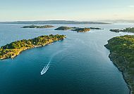 Oslo, Herbstliche Inseln im Oslofjord, Norwegen., Herbstliche Inseln im Oslofjord, Norwegen.