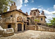 La Romana, Dominikanische Republik, Mittelalterliches Dorfambiente in Altos de Chavón, La Romana., Mittelalterliche Architektur in Altos de Chavón, La Romana, Dominikanische Republik.