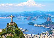 Rio de Janeiro, Christusstatue in Rio mit atemberaubendem Blick auf die Bucht.