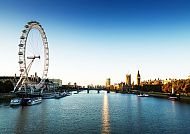 Ausflugstipp: London, London Eye und Themse im Sonnenlicht
