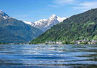 Zell am See, Idyllisches Berg- und Seepanorama in Zell am See., Zell am See: Malerisches Berg- und Seepanorama in Kaprun.