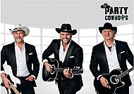 Partycowboys in eleganten Anzügen mit Gitarren