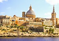 Malta, Vallettas Skyline mit St. Paul's Kathedrale