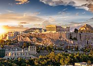Athen, Akropolis, Athen, Akropolis im Sonnenuntergang, Kultur im Mittelmeer., Athen, Akropolis im Sonnenuntergang – Kultur im Mittelmeer.