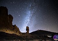 Sternenhimmel über dem Teide auf Teneriffa