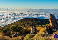 Blick über Wolkenmeer am Teide, Blick über Wolkenmeer am Teide auf Teneriffa.