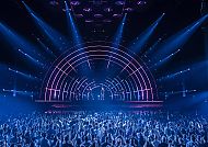 Lichtshow bei der ABBA Voyage Show in London