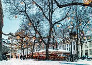 Maastricht in der Weihnachtszeit, Winterliche Weihnachtsbeleuchtung in Maastricht.