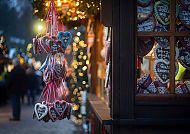 Hütte auf dem Baden-Badener Christkindelsmarkt