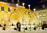 Der Marktplatz von Zschopau an Weihnachten