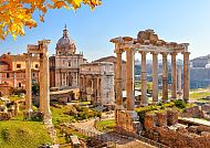 Forum Romanum, Forum Romanum im goldenen Herbstlicht, Rom., Forum Romanum im goldenen Herbstlicht, Rom.