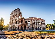 Colosseum, Colosseum im goldenen Herbstlicht in Rom.