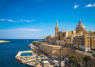 Malta, Valletta mit Blick auf das Meer, Malta - Musik- & Opernfest 2027.