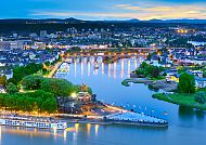 Das Deutsche Eck mit der Moselmündung in den Rhein