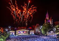 Andre Rieu Vrijthof, André Rieu Konzert mit Feuerwerk am Vrijthof in Maastricht.