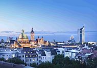 Skyline von Leipzig Abendstimmung