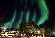 Polarlichter über dem Hotel Jokkmokk