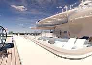 Sun Deck, Entspannung auf dem Sonnendeck der 'Mein Schiff Relax'., Entspannende Atmosphäre auf dem Sun Deck der 'Mein Schiff Relax'.