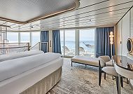 Grosse Freiheit Suite, Kabinenbeispiel, Luxuriöse Kabine mit Meerblick auf der 'Mein Schiff Relax'., Luxuriöse Kabine mit Meerblick auf der 'Mein Schiff Relax'.