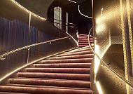 Artistcial Treppenaufgang GROOVE, Eleganter Treppenaufgang im GROOVE Artistical-Theater., Eleganter Treppenaufgang im GROOVE Artistical-Theater.