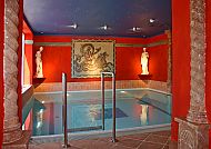 Elegantes Schwimmbad im Hotel Alexa mit klassischer Dekoration.