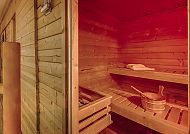 Landhotel Lewitz Mühle, Sauna, Gemütliche Sauna im Landhotel Lewitz Mühle.