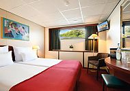 Kabinenbeispiel Hauptdeck, Komfortable Kabine auf der MS COMPASS OPERA mit Flussblick., Gemütliche Kabine auf der MS COMPASS OPERA mit Flussblick.