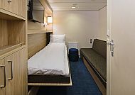 Gemütliche Innenkabine, Gemütliche Innenkabine auf der MS Richard With oder MS Nordlys.