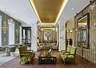 , Elegante Lobby im Hotel Titanic Gendarmenmarkt Berlin.