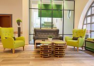 Hotel Das Ebertor, Lobby, Moderne Lobby im Hotel DAS Ebertor mit stilvollen Möbeln.