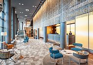 NH Hotel Berlin Alexanderplatz, Lobby, Moderne Lobby des NH Berlin Alexanderplatz Hotels.