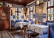Hotel Zur alten Post, Restaurant, Gemütliches Restaurant im Hotel Zur Alten Post mit traditionellem Flair.