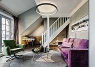 Landhaus Stricker, Zimmerbeispiel, Modernes, stilvolles Zimmer im Sylt Landhaus Stricker Hotel.